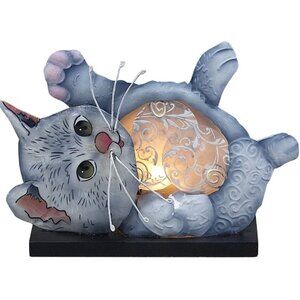 Playful Kitten Decorative Lamp or Night Light Handmade